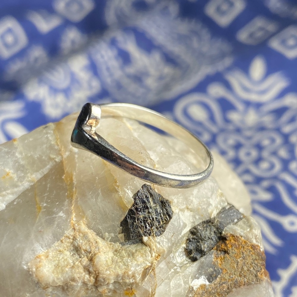 Sterling Silver Abalone Shell 925 Ring - image 2